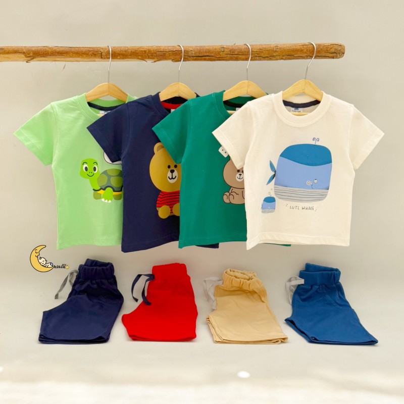 تیشرت شلوارک پسرانه نخ پنبه Babygap | ست ۱ تا ۵ سال